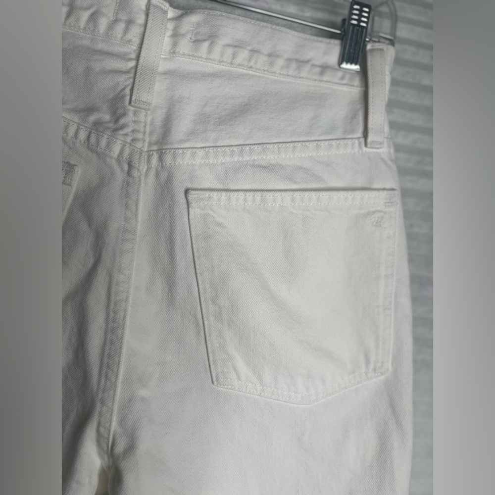 Madewell High-Rise Long Denim Shorts -Tile White - Women's Size 24 - Picture 14 of 16